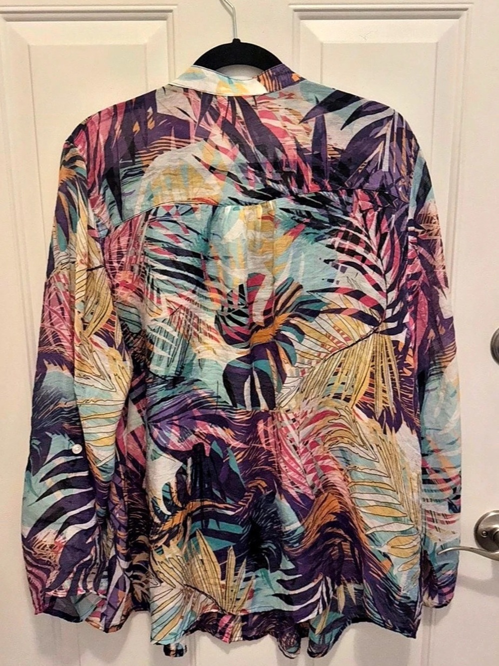 Ruby Rd. Women's Abstract Button Down in Multicolor - Picture 2 of 3
